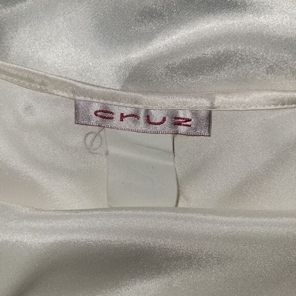 Vintage Cruz Eggshell White Chemise Slip Dress Nightgown OS - Picture 11 of 11